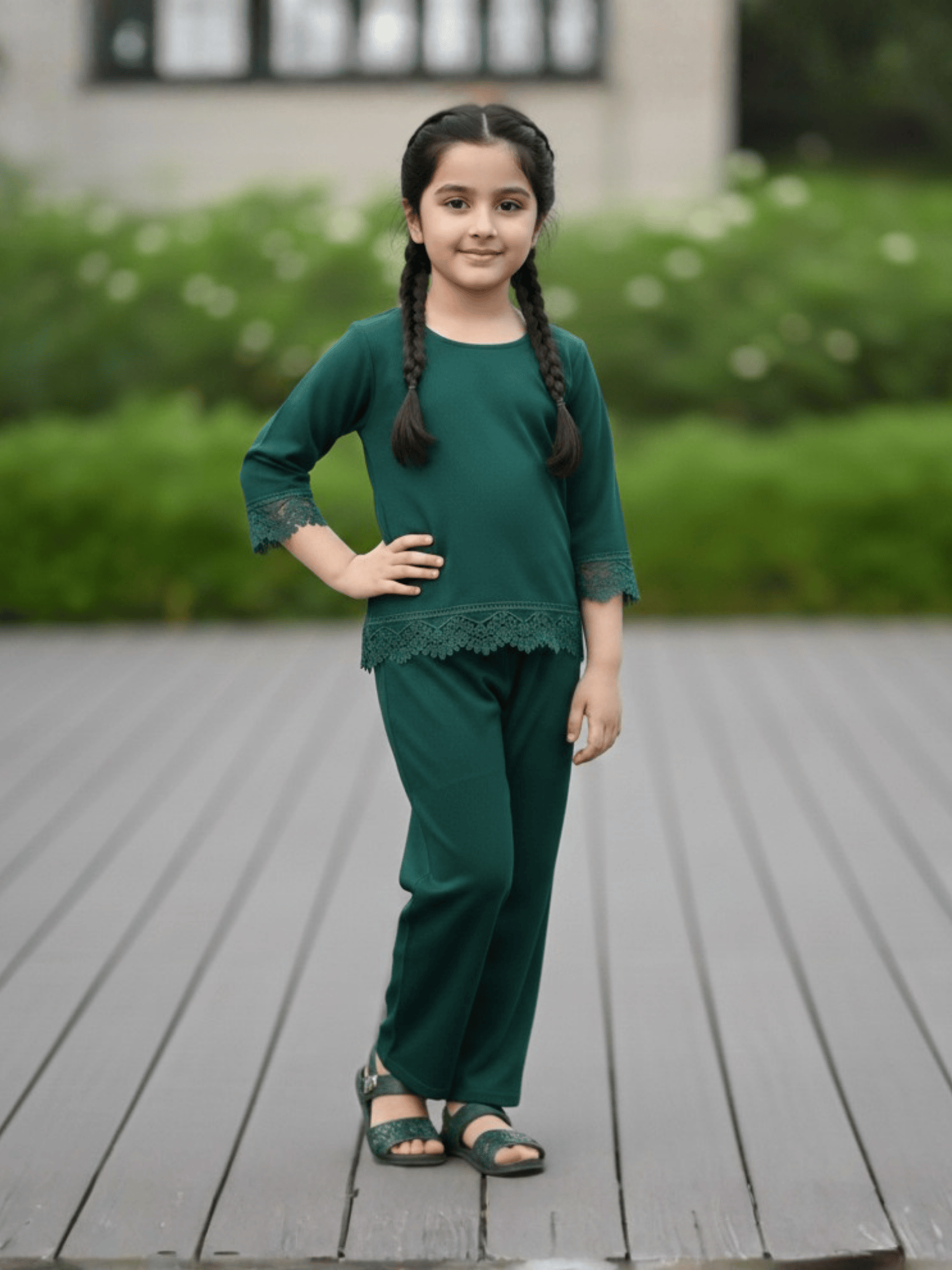 Velvour Girls Mesh Co-Ord Set-VG196-A