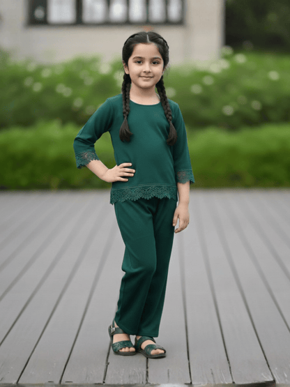 Velvour Girls Mesh Co-Ord Set-VG196-A