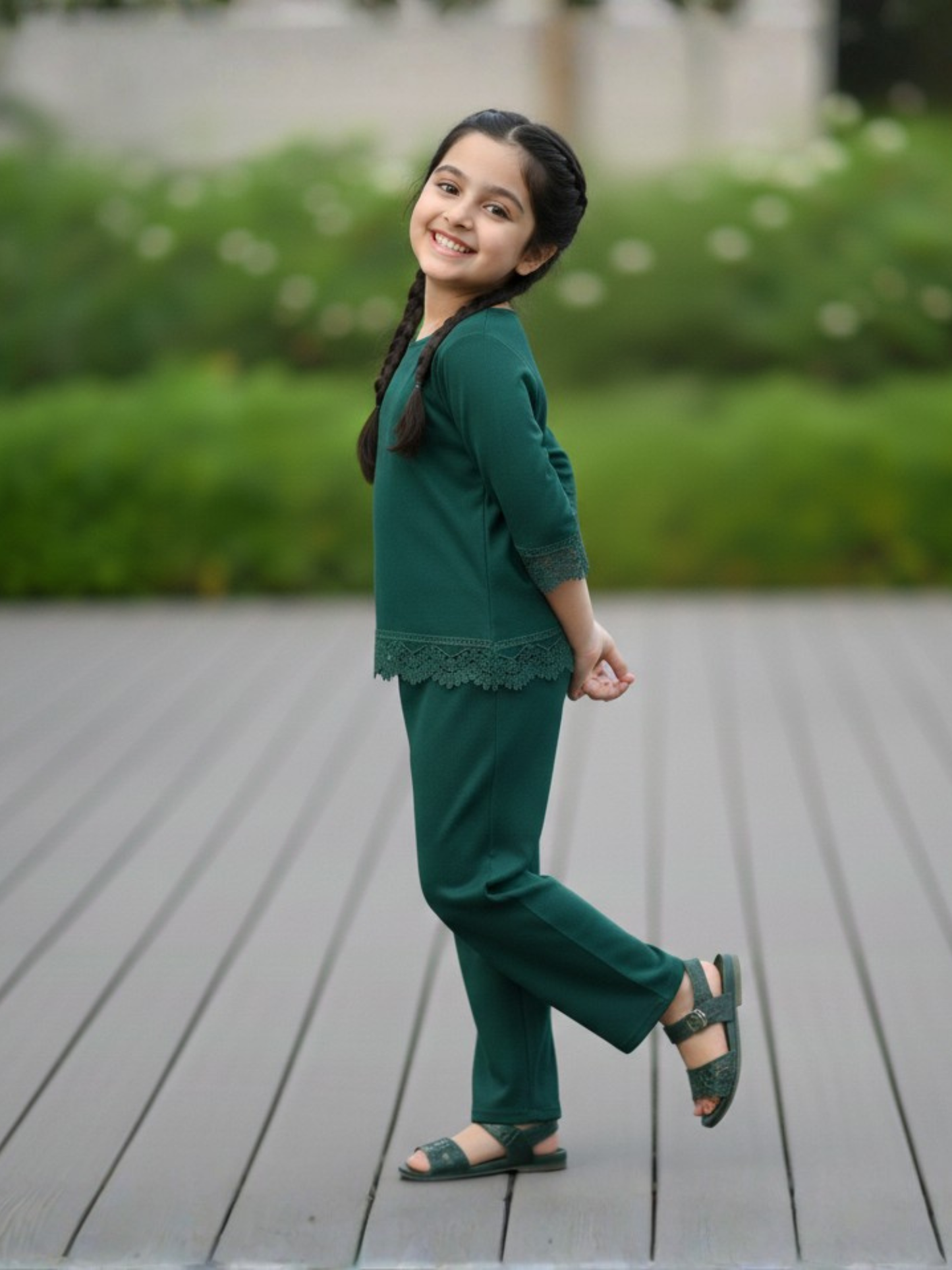 Velvour Girls Mesh Co-Ord Set-VG196-A