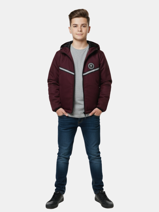 Velvour Full Sleeves Hooded Puffer Jacket-VJ79-C