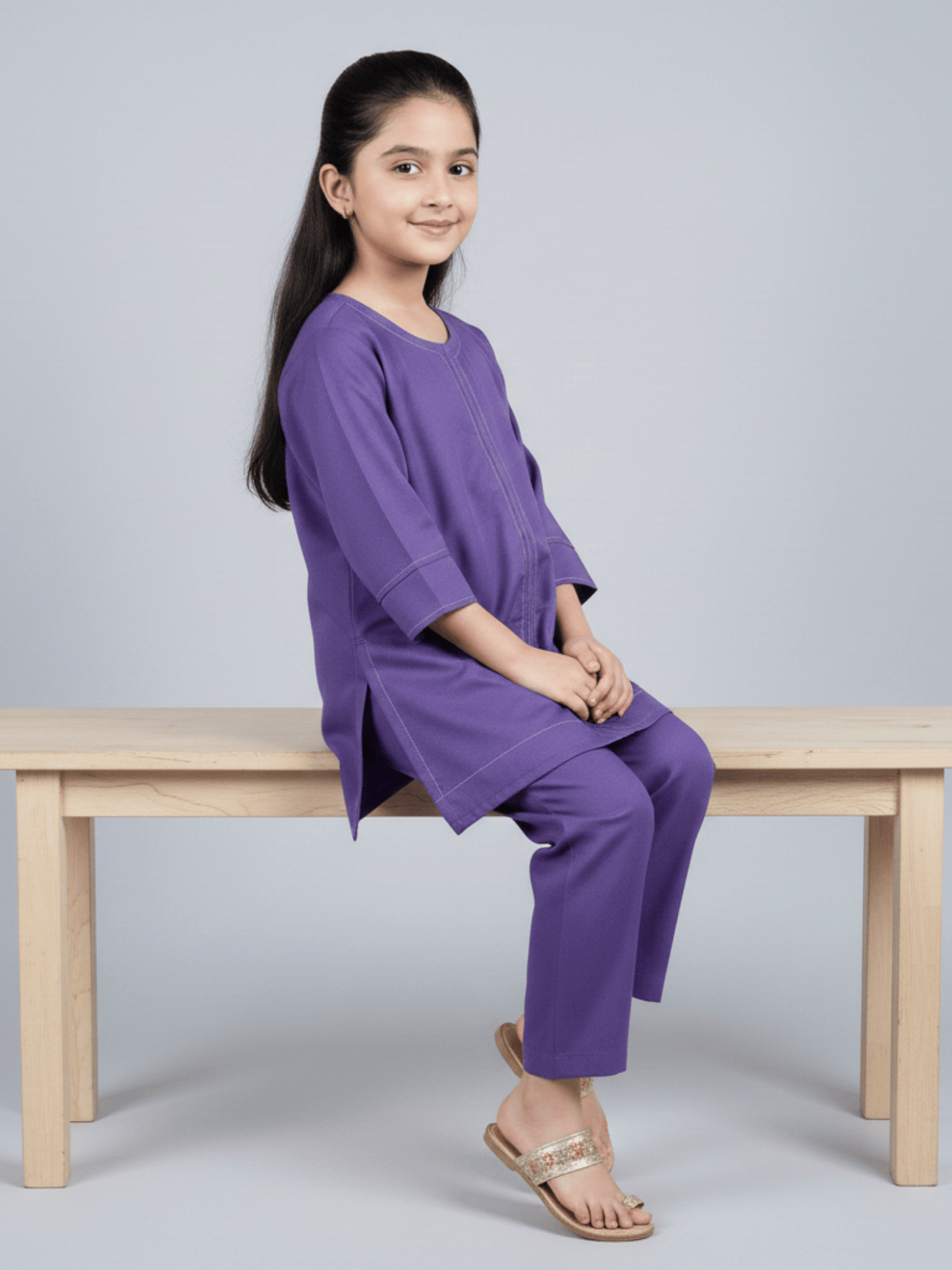 Velvour Girls Mesh Co-Ord Set-VG207-A