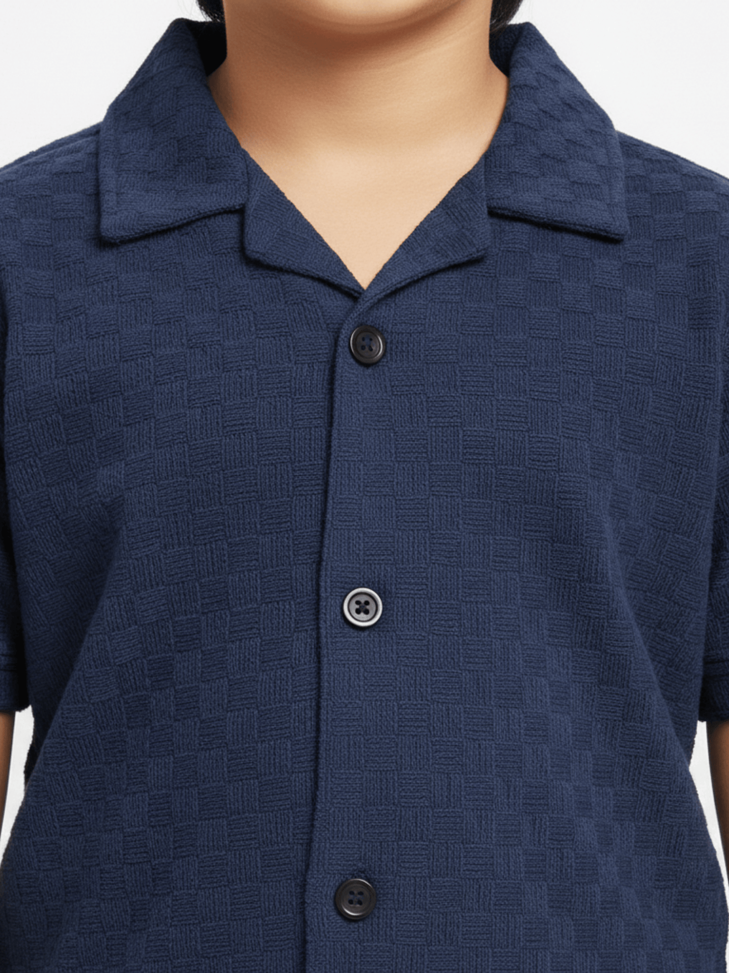 Velvour Boys Popcorn Casual Shirt-VP21-B-Blue