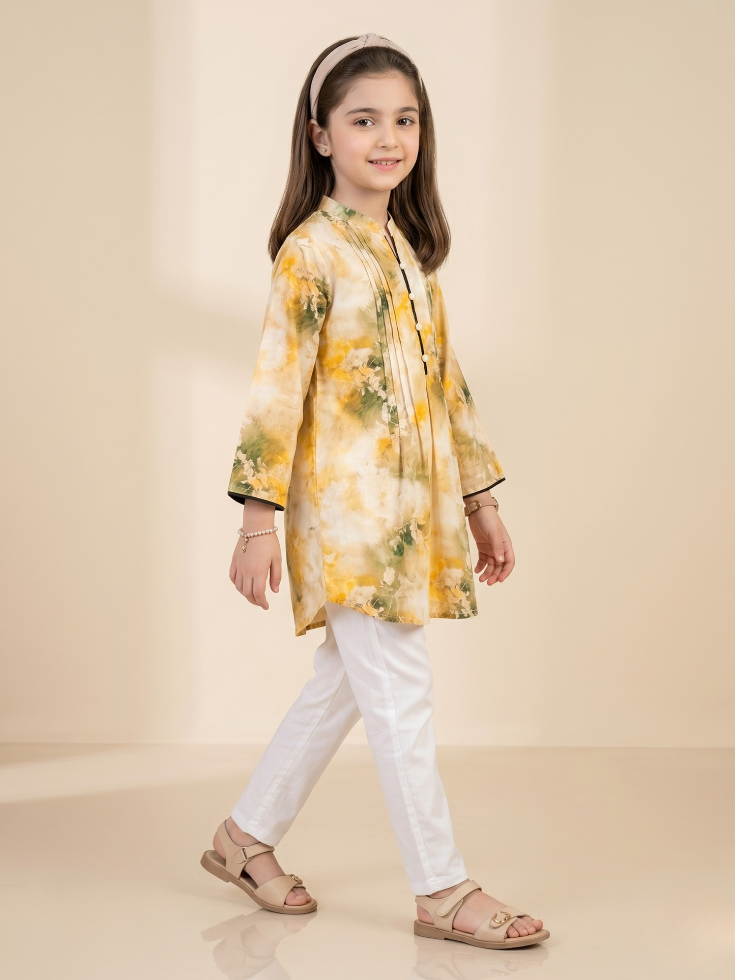 Velvour Girls Cotton Printed Stitched Tunic-VG221-B