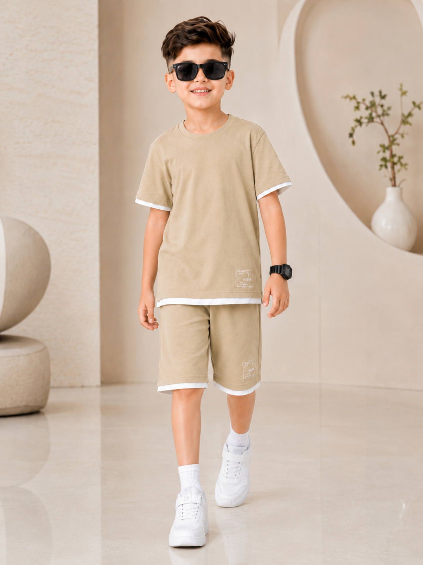 Velvour Boys Single Jersey Tracksuit-VST74-B