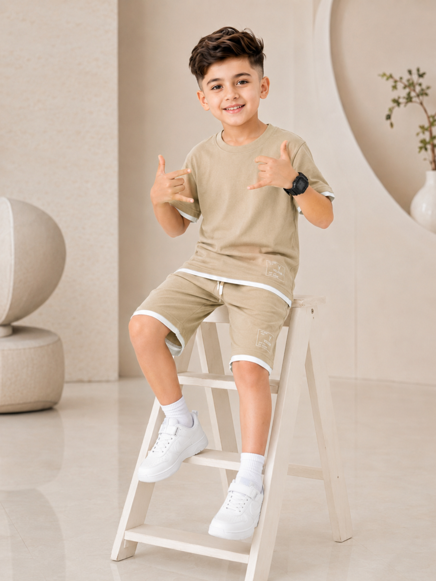 Velvour Boys Single Jersey Tracksuit-VST74-B