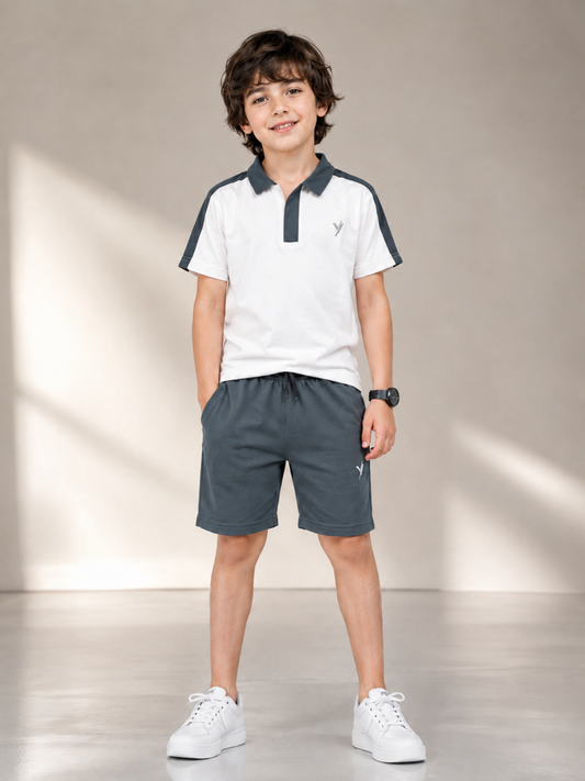 Velvour Boys Single Jersey Tracksuit-VST73-A
