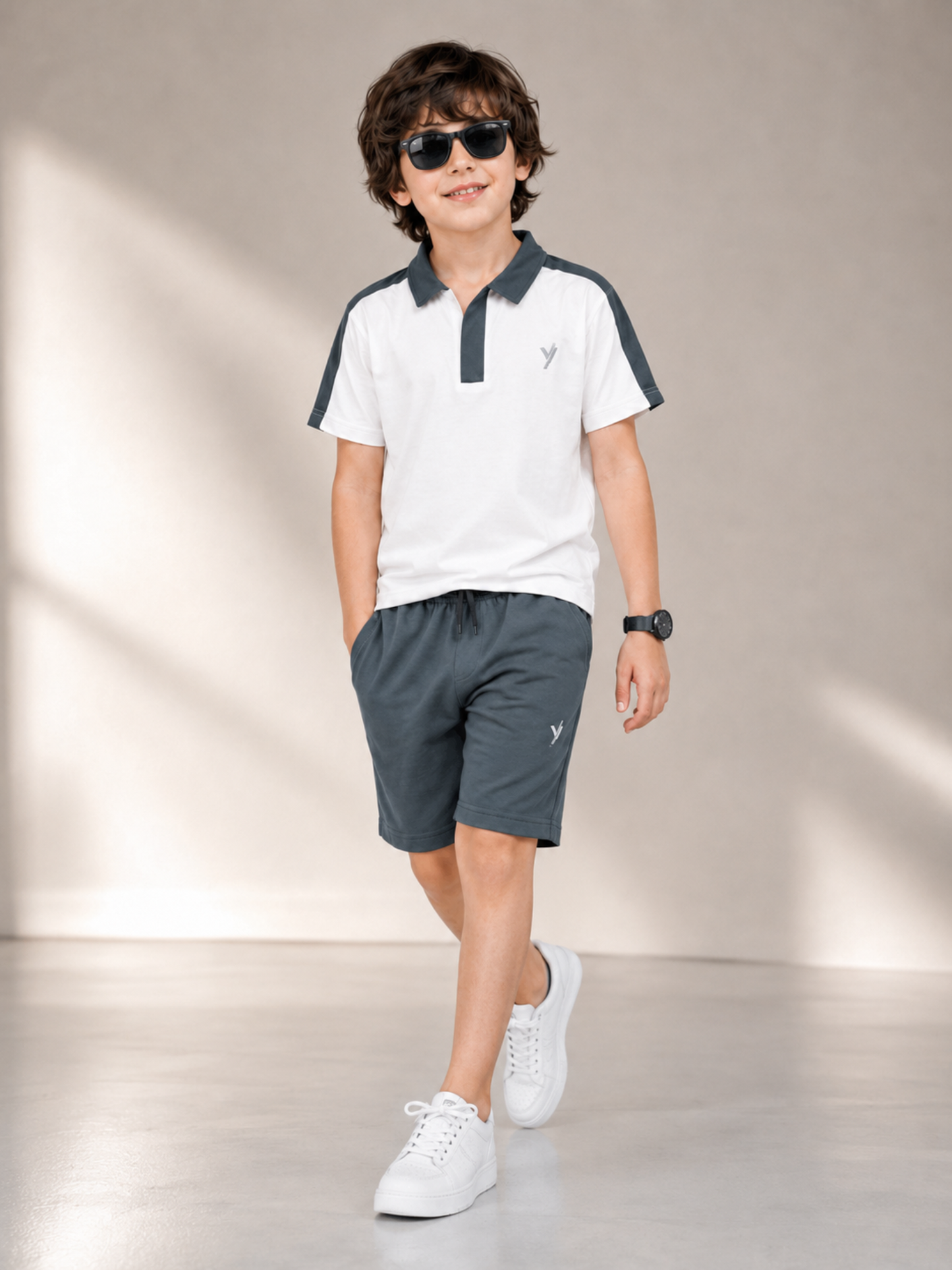 Velvour Boys Single Jersey Tracksuit-VST73-A