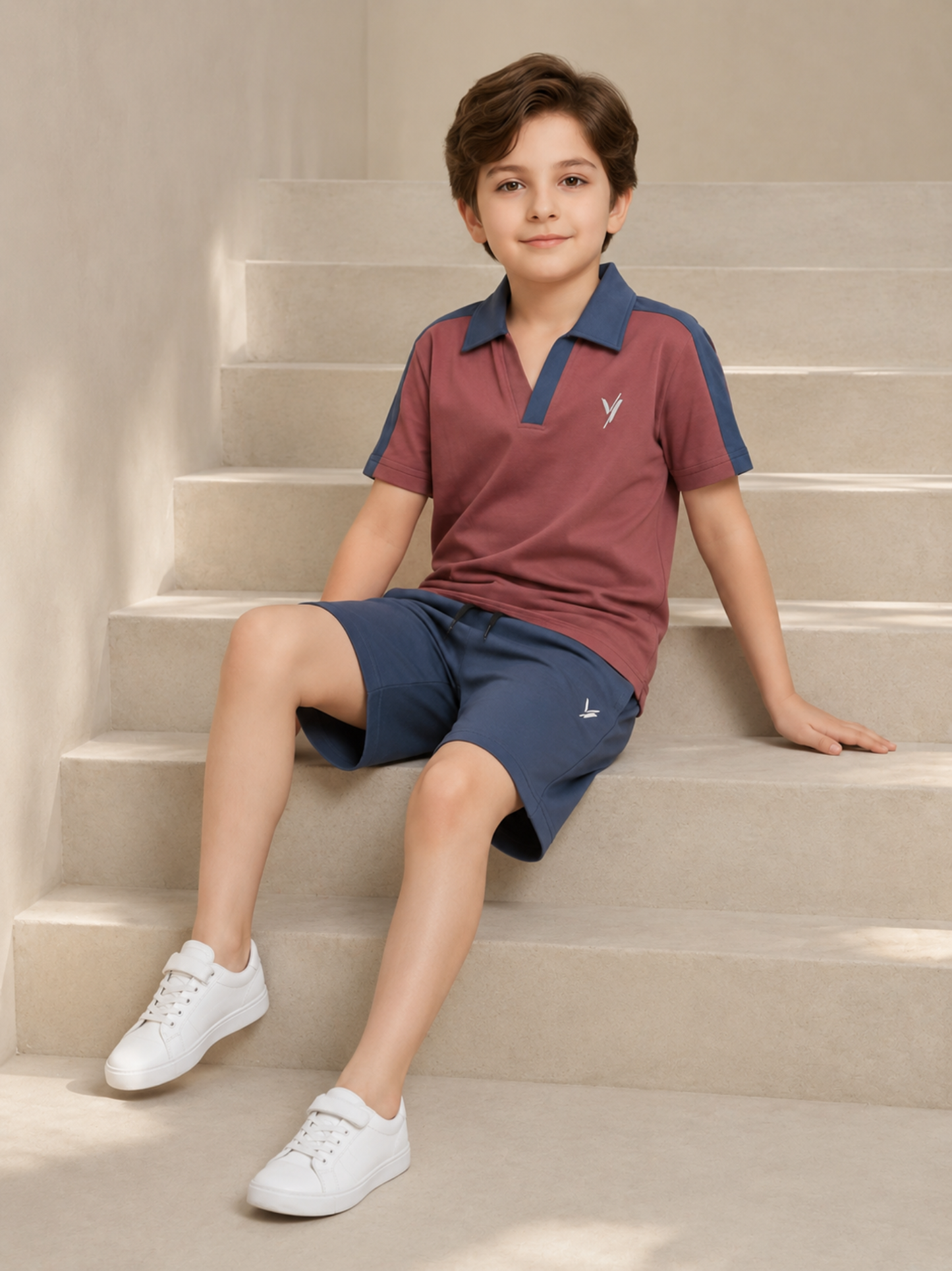 Velvour Boys Single Jersey Tracksuit-VST73-B