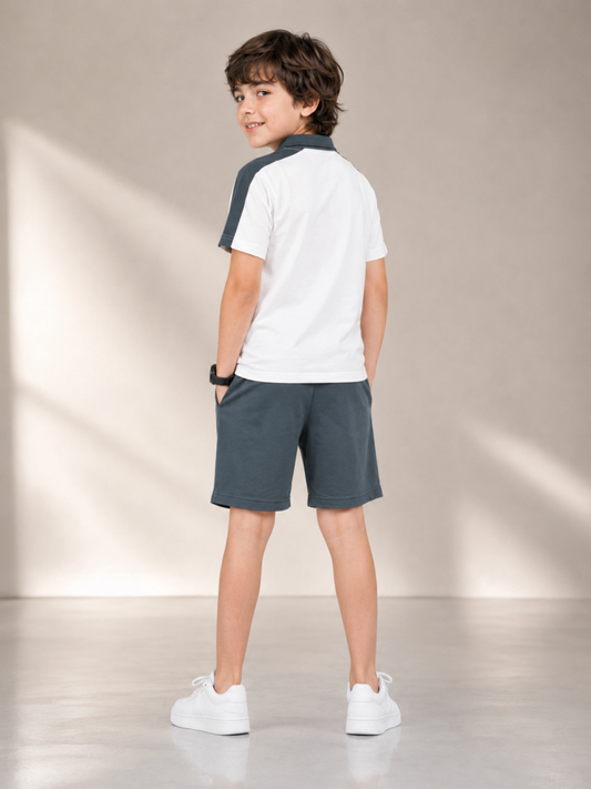 Velvour Boys Single Jersey Tracksuit-VST73-A