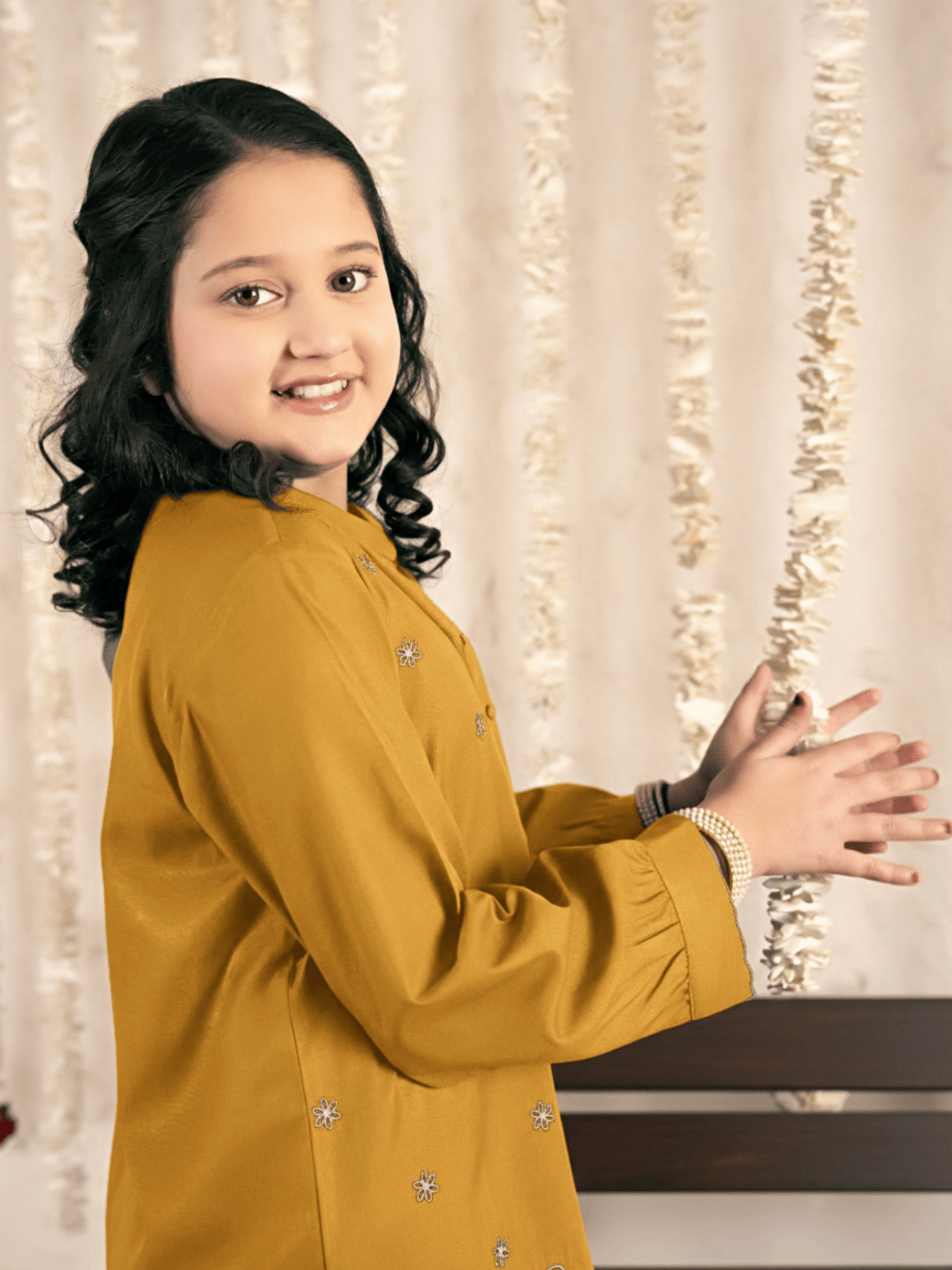 Velvour Girls Cotton Embroidered Co-Ord Set-VG190-A