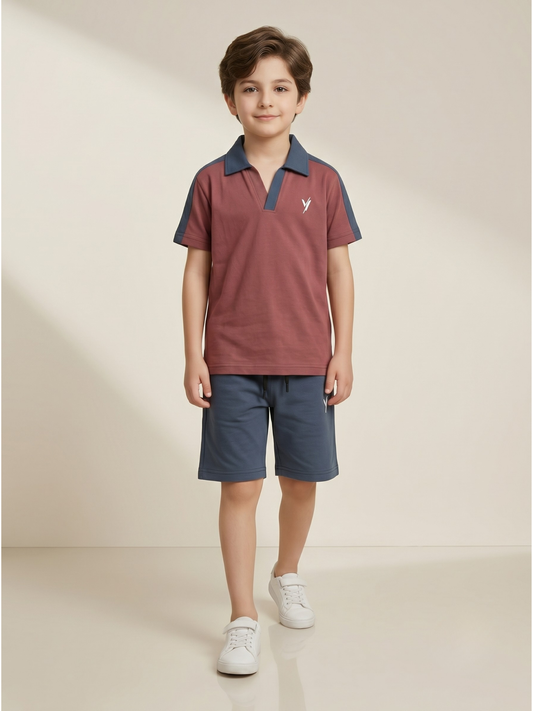 Velvour Boys Single Jersey Tracksuit-VST73-B