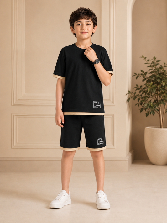 Velvour Boys Single Jersey Tracksuit-VST74-A