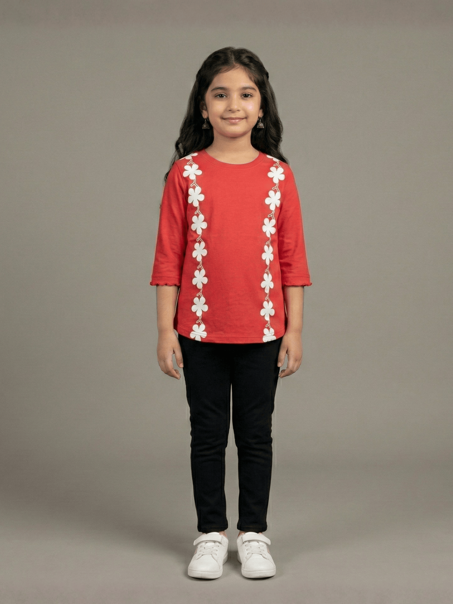 Velvour Girls Cotton Printed T-Shirt-VG193-D
