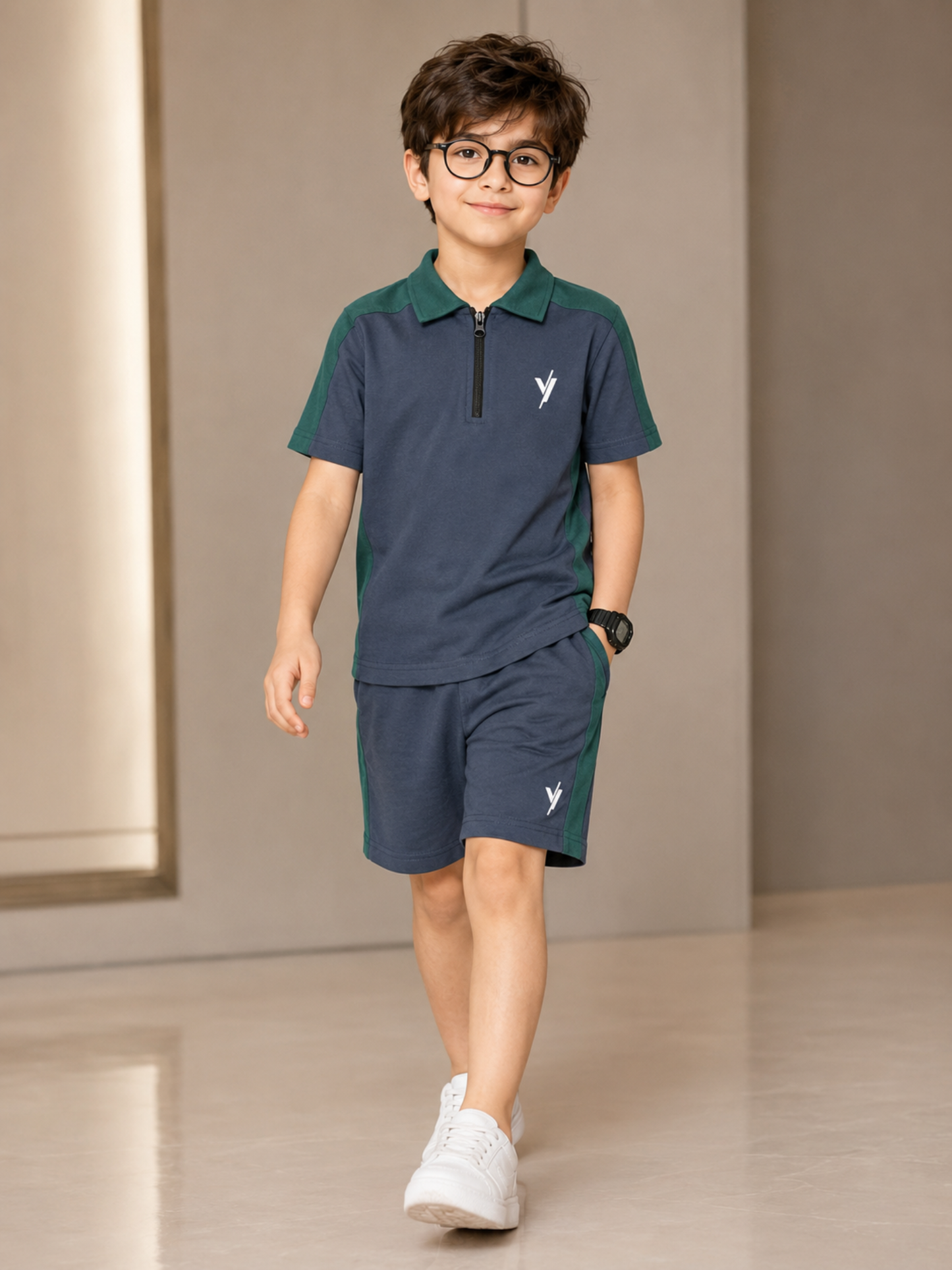 Velvour Boys Single Jersey Tracksuit-VST75-A
