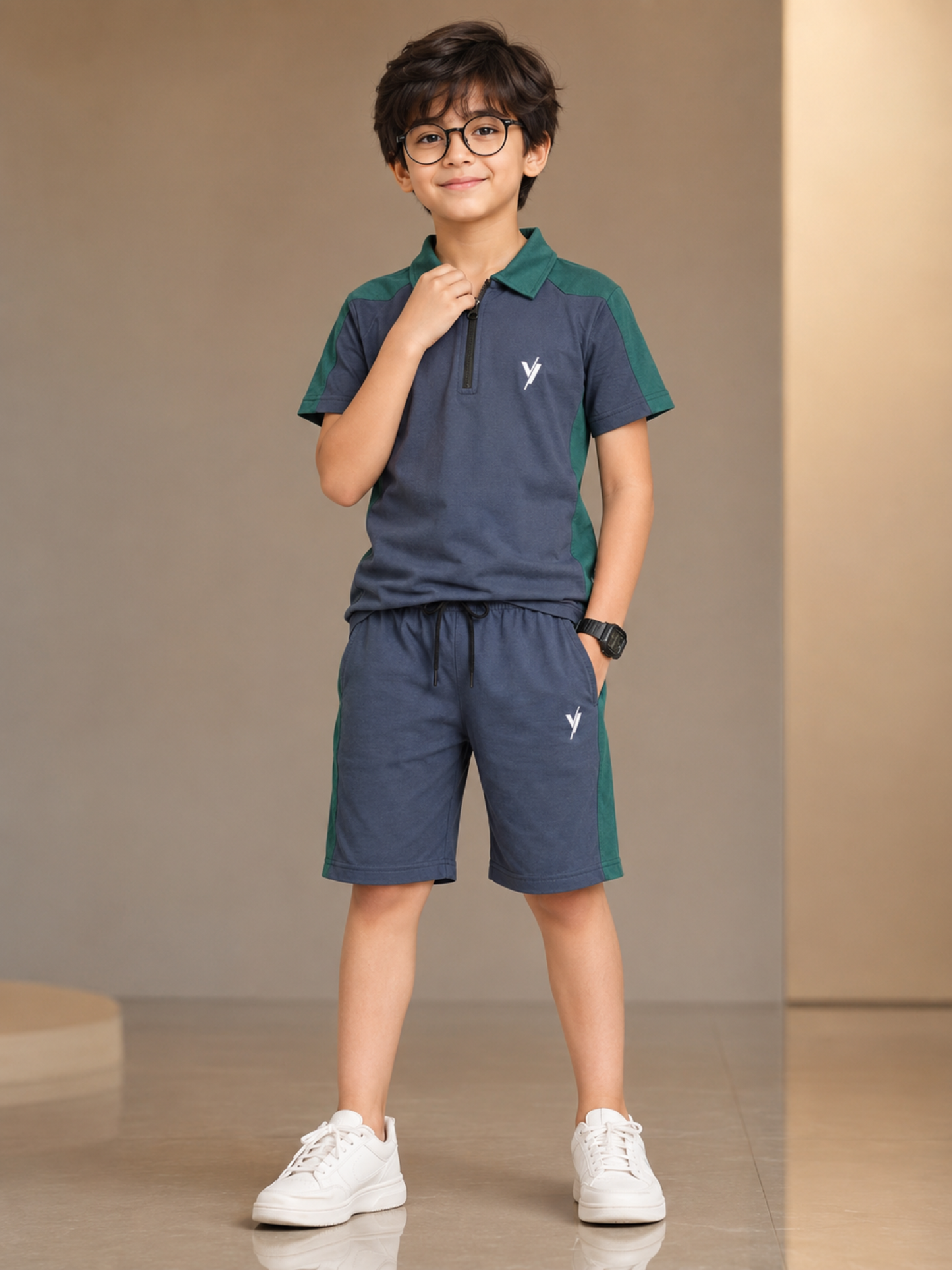 Velvour Boys Single Jersey Tracksuit-VST75-A