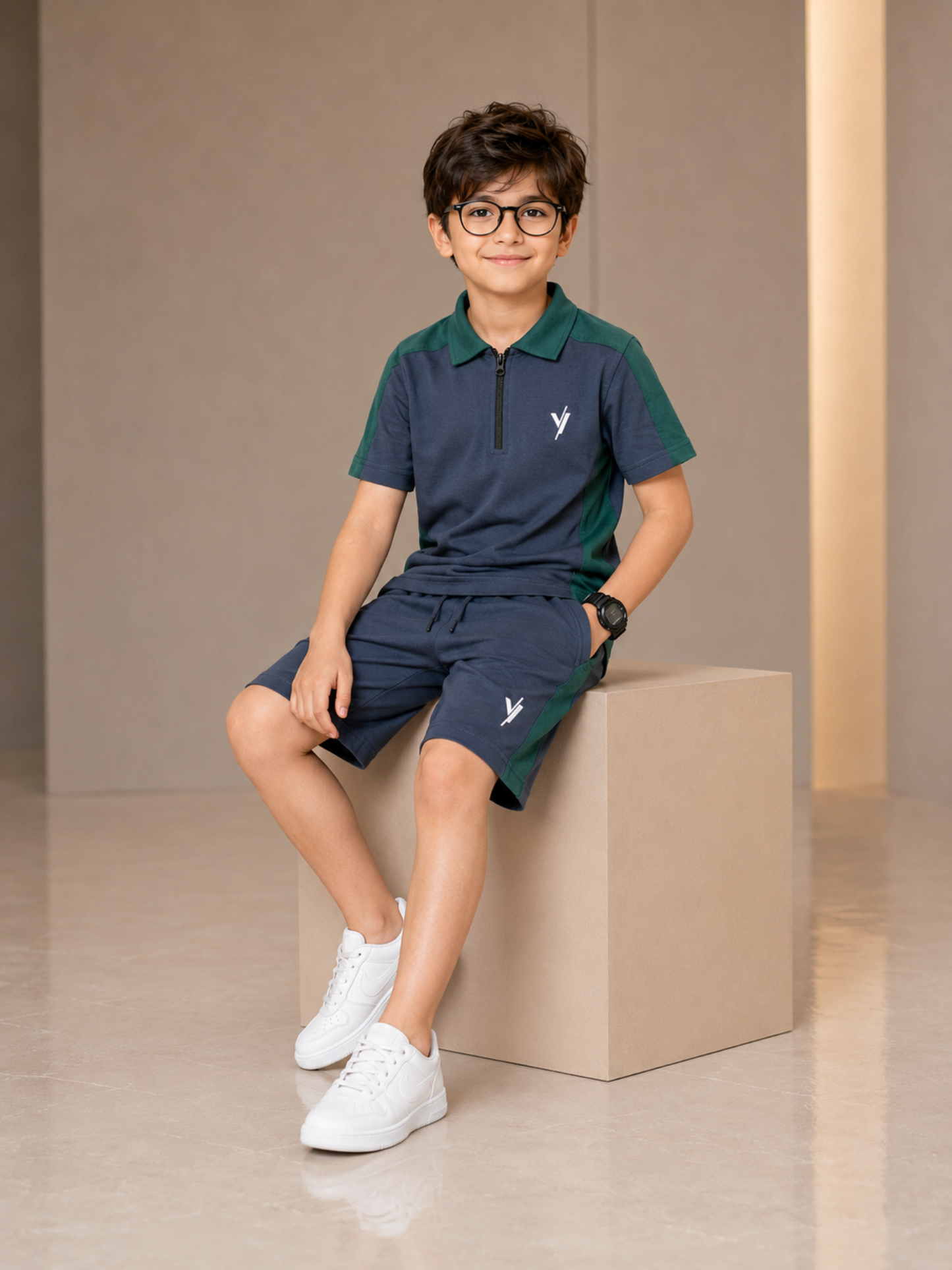 Velvour Boys Single Jersey Tracksuit-VST75-A