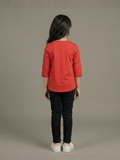 Velvour Girls Cotton Printed T-Shirt-VG193-D