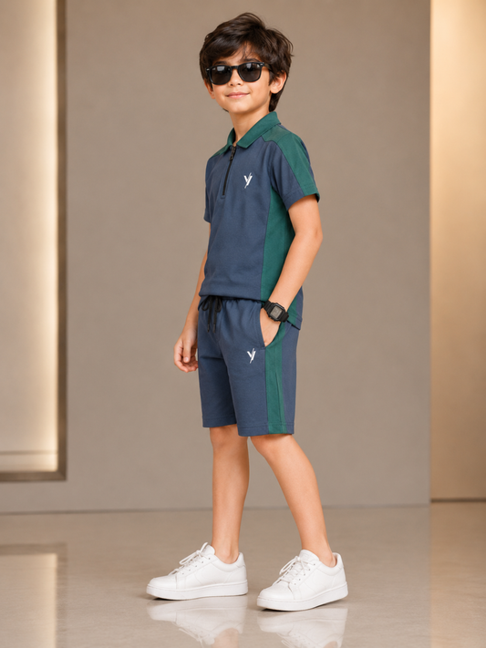 Velvour Boys Single Jersey Tracksuit-VST75-A