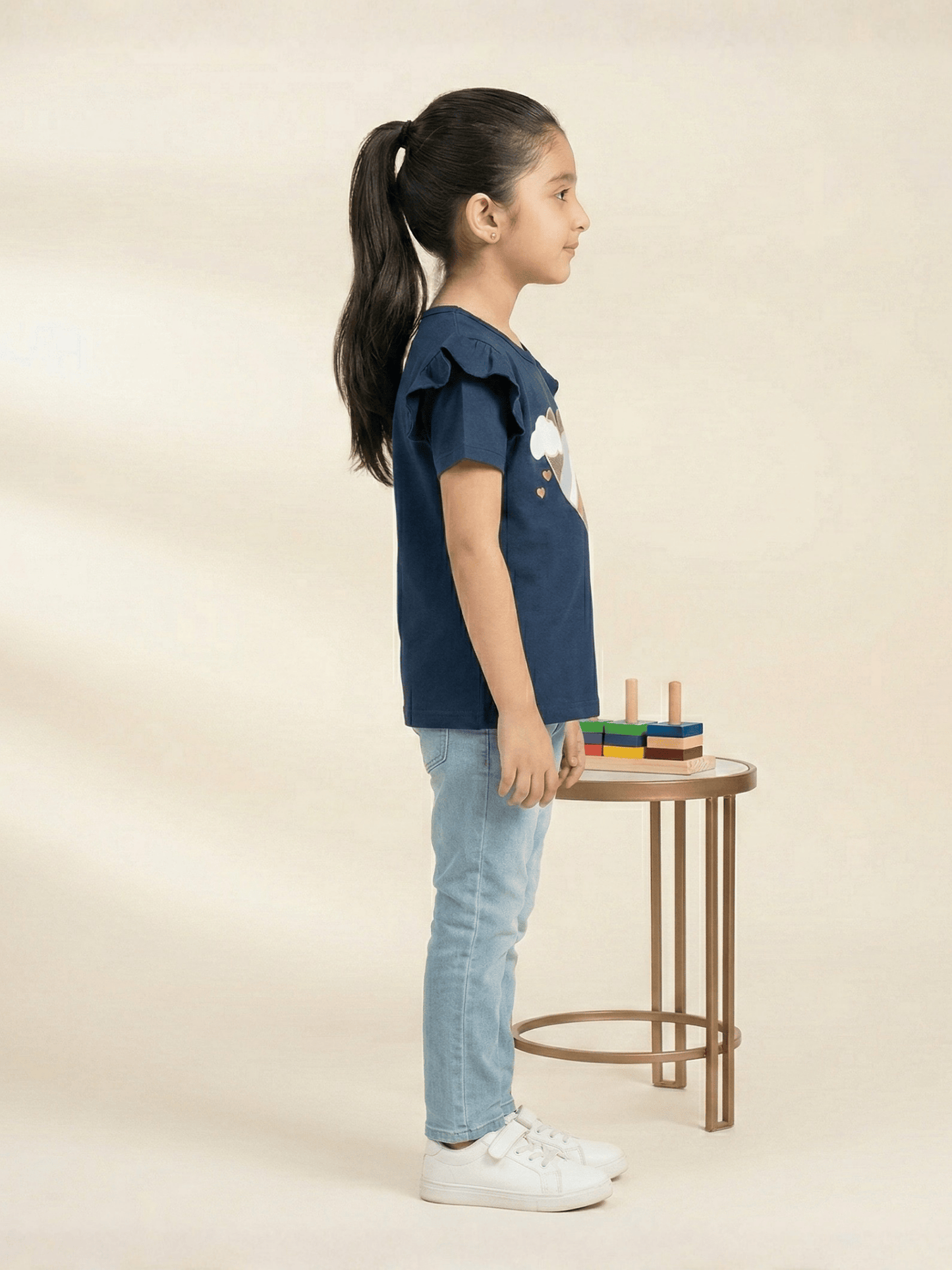 Velvour Girls Cotton Printed T-Shirt-VG193-C