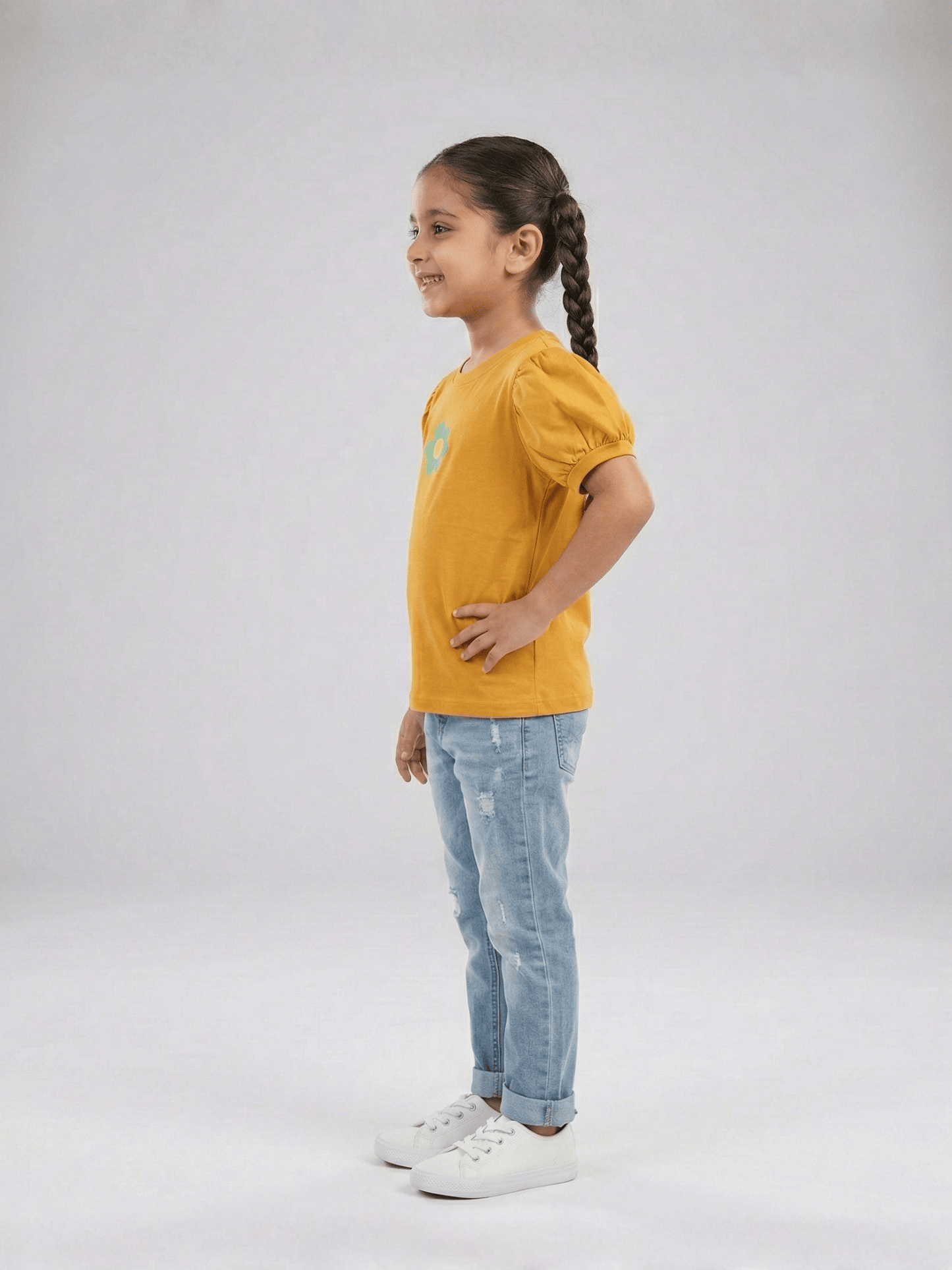 Velvour Girls Cotton Printed T-Shirt-VG193-B