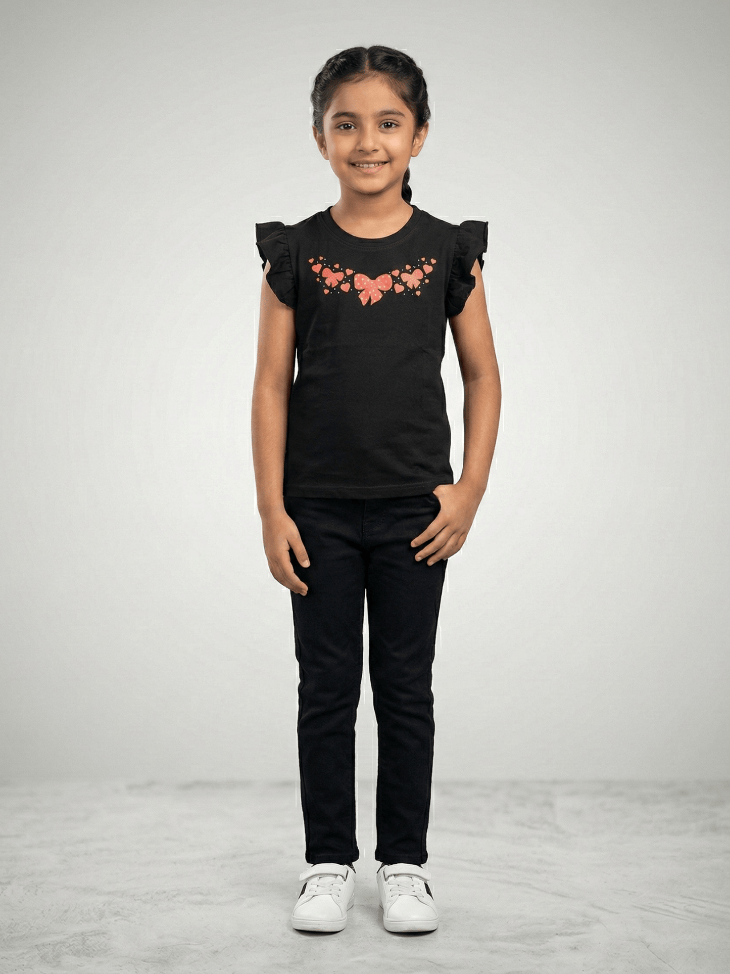 Velvour Girls Cotton Printed T-Shirt-VG193-A