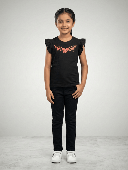 Velvour Girls Cotton Printed T-Shirt-VG193-A