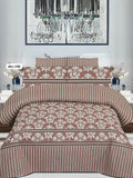 Salonika Printed 3 Piece King Bedsheet Set-146