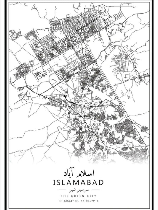 MappedPK Islamabad Printed Map