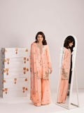 Shurooq Echoes In Bloom Silk Embellished Stitched 3-Piece Suit-Blush Dawn