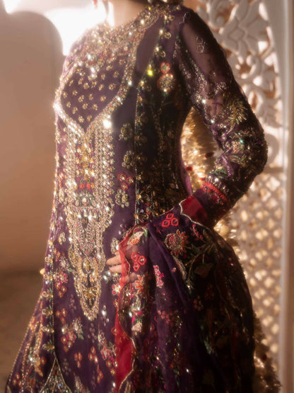 Shiza Hassan Shehnai Organza Embellished Stitched 4-Piece Suit-Ehan