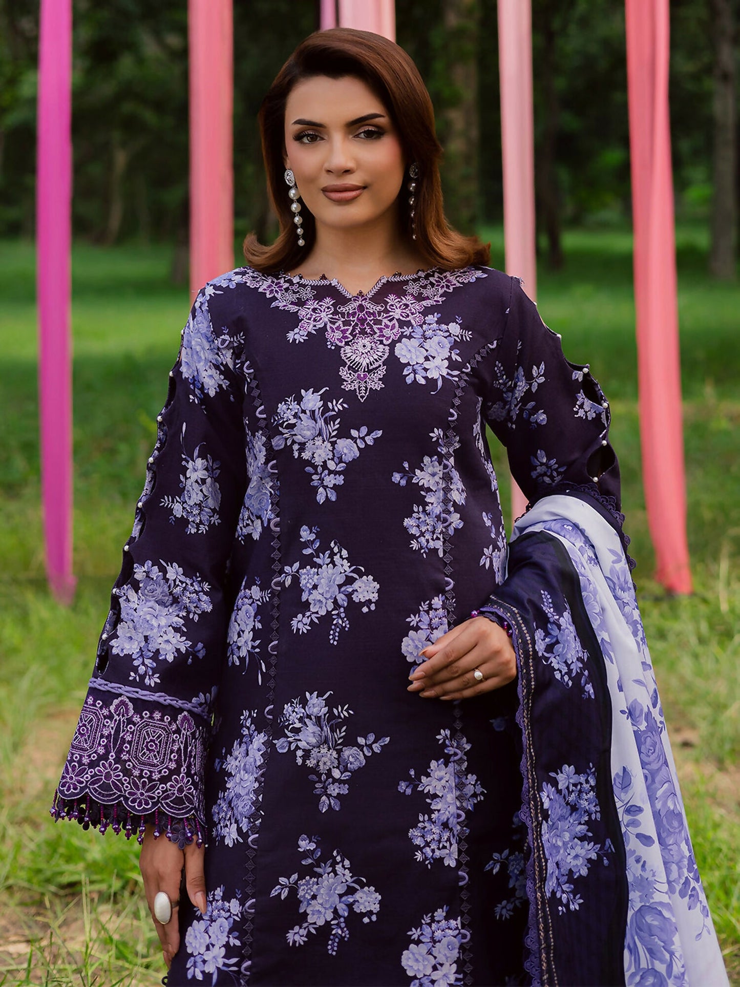 Parishay Rang e Sarma Khaddar Embroidered Unstitched 3-Piece Suit-SAR-04