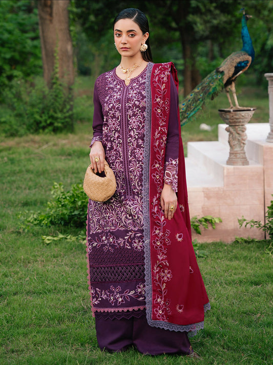 Mahnur Secret Garden Karandi Embroidered Stitched 3-Piece Suit–SG-010