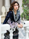 Mahnur Sophie Luxury Lawn Embroidered Stitched 3-Piece Suit-Lila