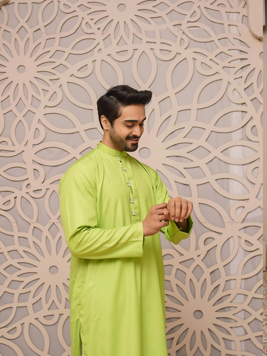 Kidoz Kloset Wash and Wear Kurta Pajama-Ocean Breeze-Men