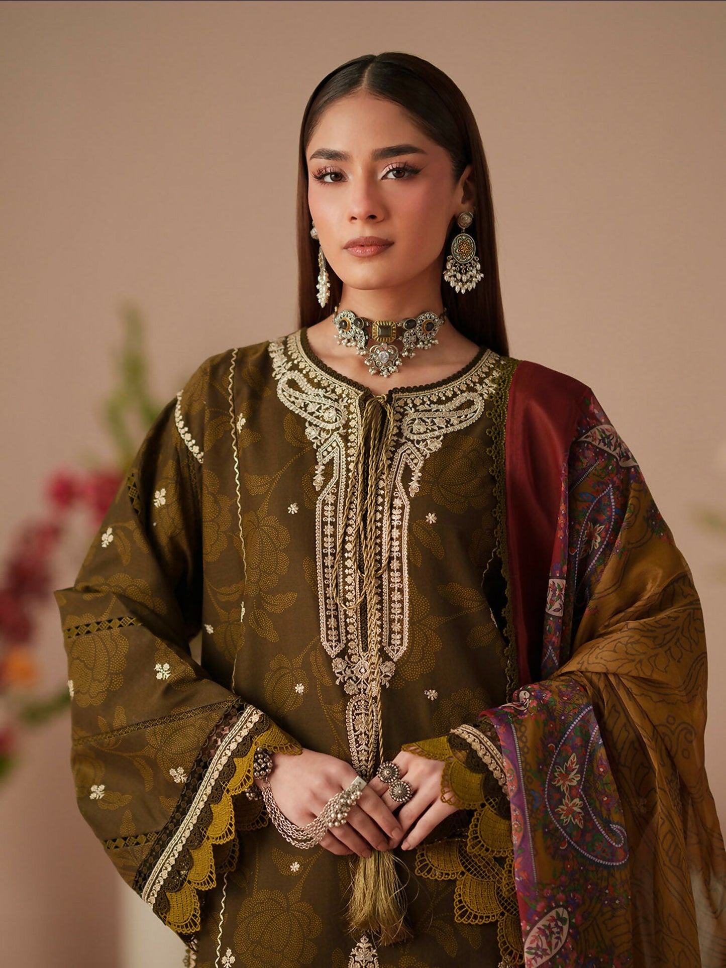 Binilyas Jojo Summer'26 Lawn Embroidered Unstitched 3-Piece Suit-84A