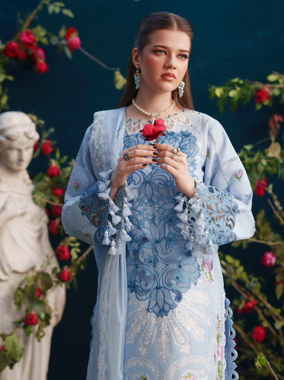 Parishay Summer Queen Lawn Embroidered Unstitched 3-Piece Suit-SQ-12