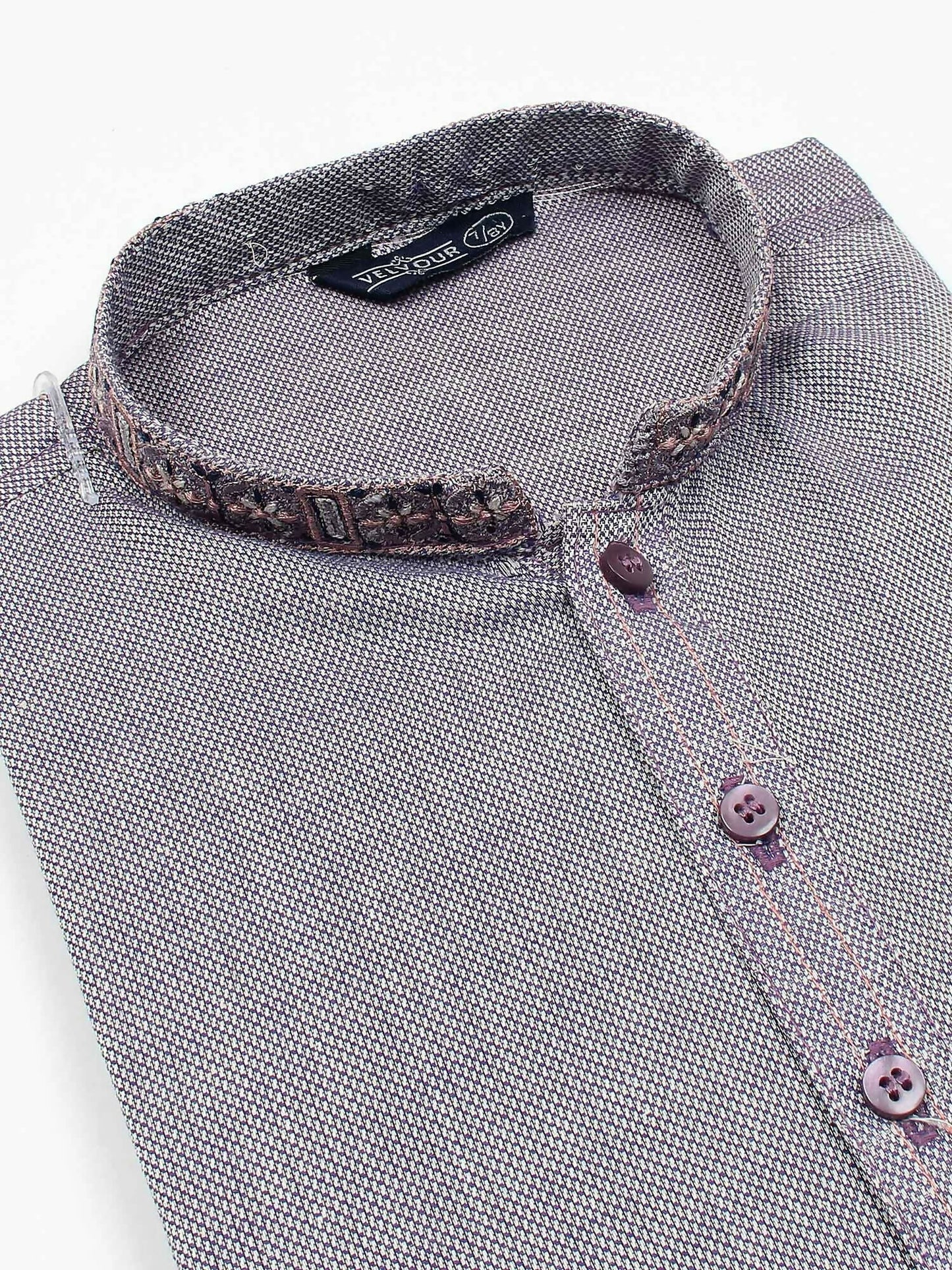 Velvour Boys Cotton Embroidered Stitched Kurta-VB201-B