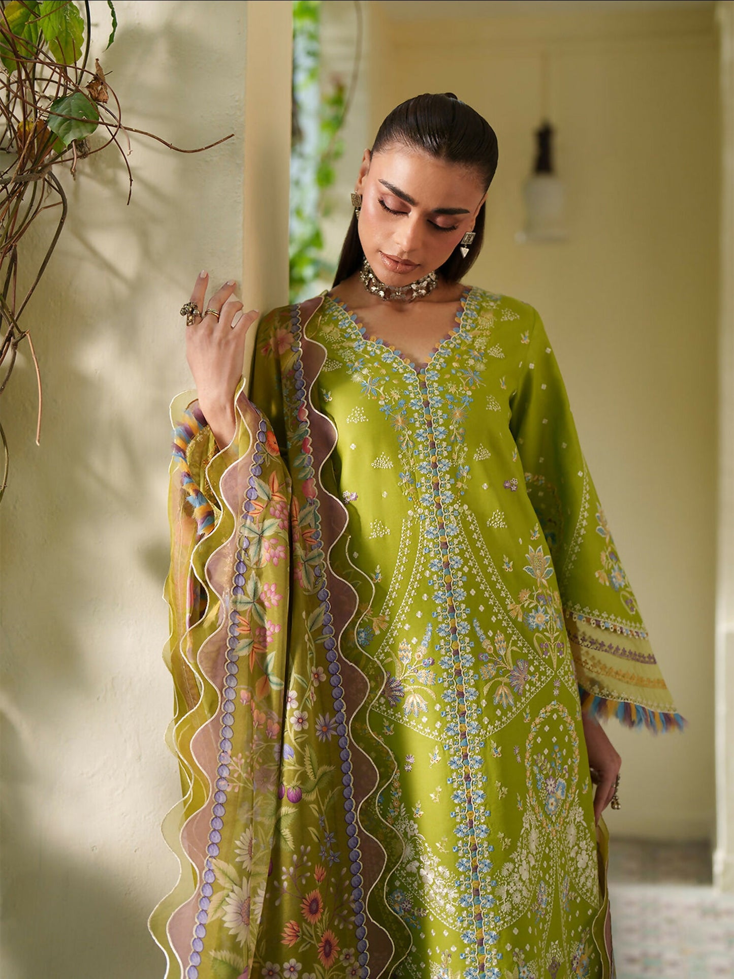 Binilyas Heritage Dore Summer'26 Lawn Embroidered Unstitched 3-Piece Suit-172-B
