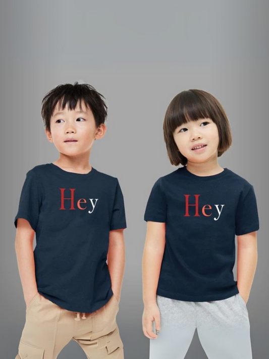 Blue Jupiter Printed Hey Tee Shirt-13820