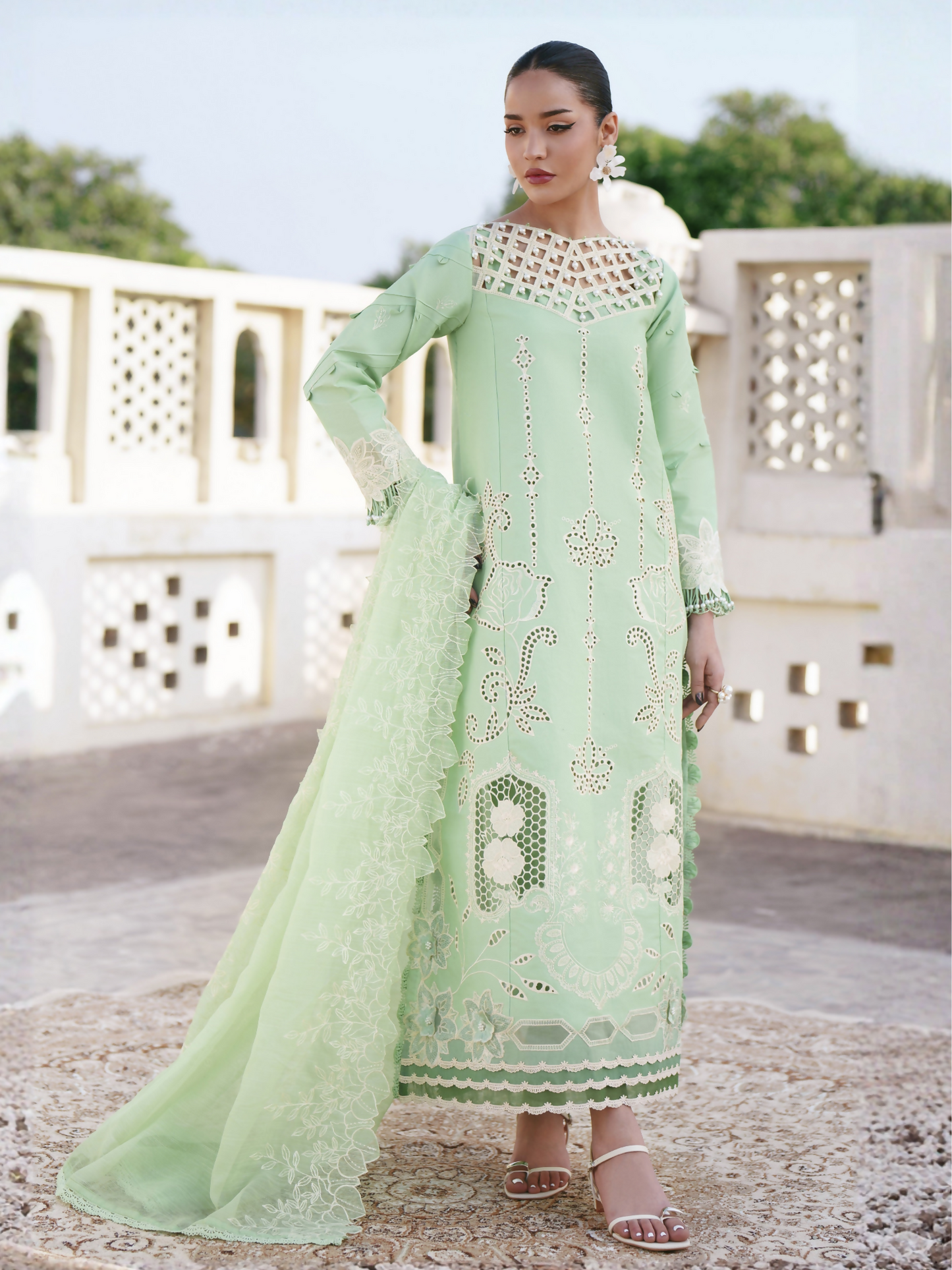 Parishay Shangrila Lawn Embroidered Unstitched 3-Piece Suit-SLA-11