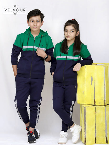 Velvour Fleece Hooded Tracksuit-VWT15-B