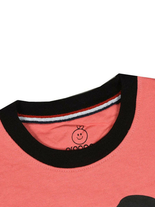 Funky's kid's Heart Printed Carrot Red Sweat Shirt-10198