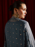 Allure By IH Luxury Pret Raw Silk Embellished Stitched 3-Piece Suit-Jhoomar