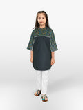 Velvour Girls Viscose Printed Stitched Tunic-VG107