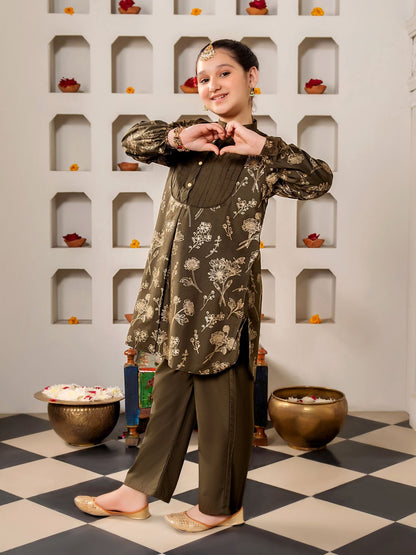 Velvour Girls Cotton Printed Co-Ord Set-VG112-A