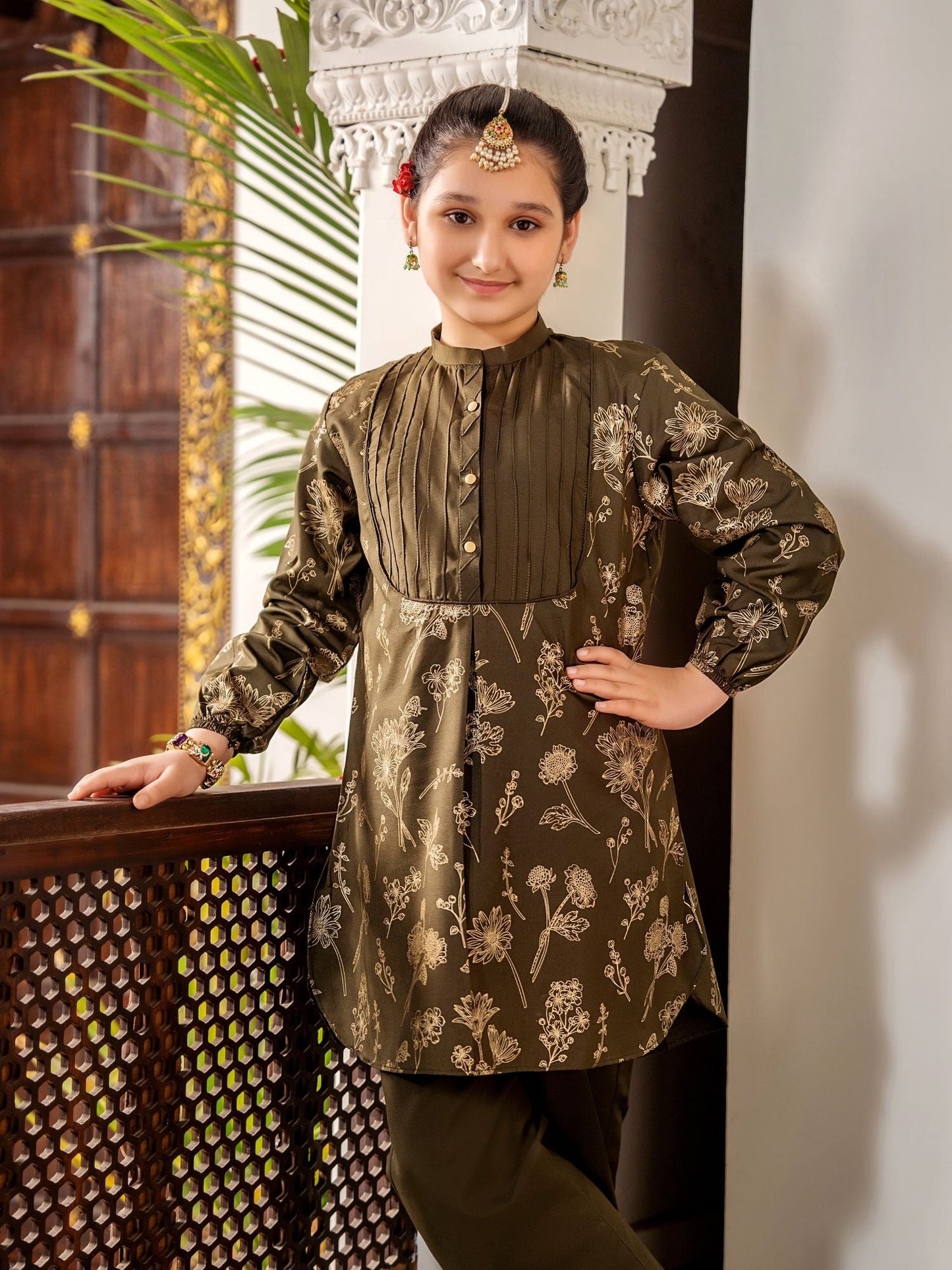 Velvour Girls Cotton Printed Co-Ord Set-VG112-A