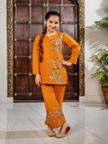 Velvour Girls Cotton Embroidered Stitched 2-Piece Suit-VG130-B