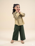 Velvour Girls Cotton Embroidered Co-Ord Set-VG177-B