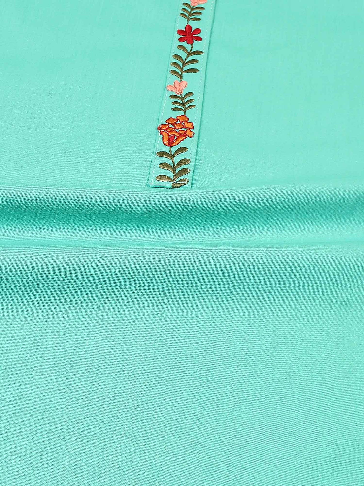 Velvour Girls Cotton Embroidered Stitched 2-Piece Suit-VG91-A