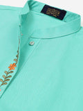 Velvour Girls Cotton Embroidered Stitched 2-Piece Suit-VG91-A